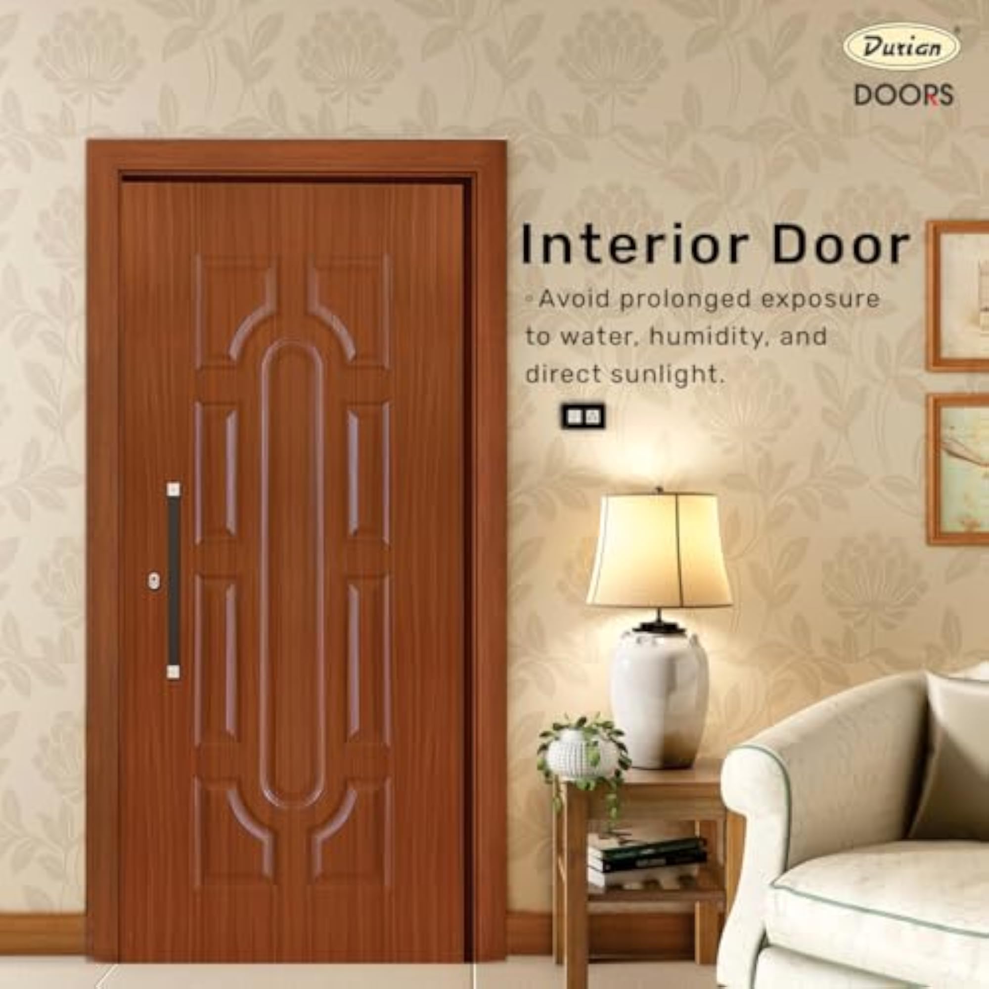 Wooden Door for Home and Bathroom Laminate Finish